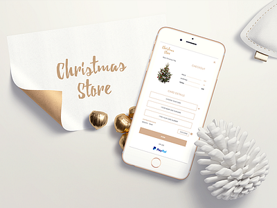 daily UI #002 002 app christmas credit card daily ui dailyui gold mobile ui ui challenge user interface white