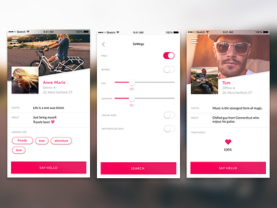 Daily UI #007 app application daily ui daiuly ui 007 date ios iphone settings social ui user interface user profile