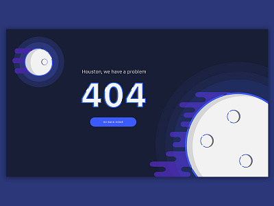 Daily UI #008 008 404 404 page daily ui daily ui 008 illustration mbe moon single page space web design