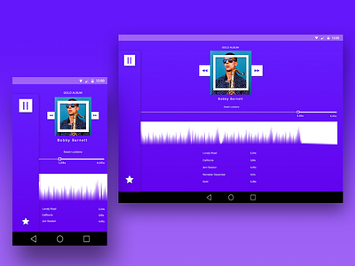 Music Player 2d android app player purple ui ux