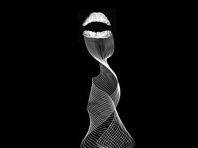 The way we speak design II 2d art dark digital lips speaking