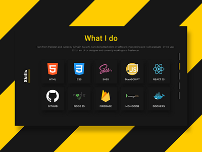 Portfolio skills page daily ui dailyui dark dark ui data design designs illustration love portfolio ui ui ux ui design uidesign uiux ux web design webdesign website website design