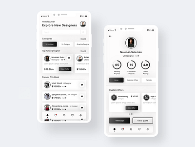 Freelancing App Concept Design android design designs freebie hiring ios app ios app design mobile app mobile app design mobile design mobile ui platform ui ui ux ui design uidesign uiux ux ux design uxdesign