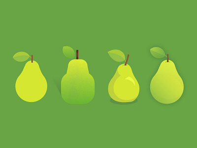 Pear Art Styles fruit gradient illustration minimal pear textured