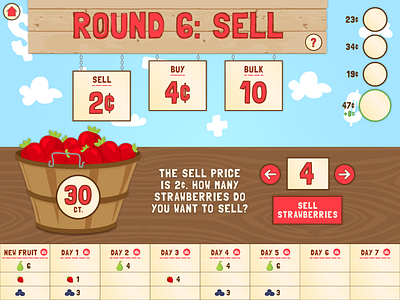 To Make a Dollar - Digital board game digital board game marketplace strawberries to make a dollar