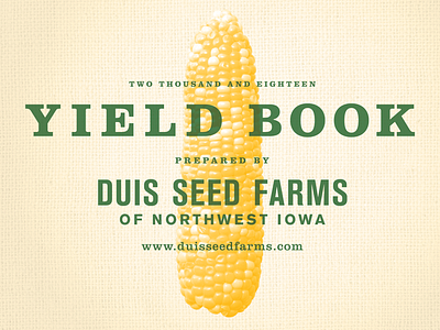 Yield book cover agriculture burlap corn typography yield book
