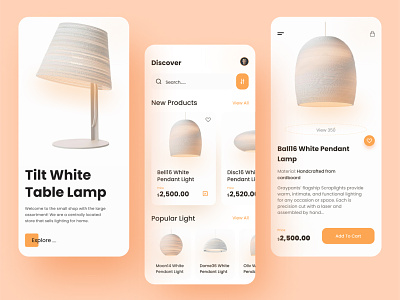 luxury lighting e commerce mobile app