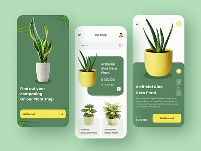 Plants Online Shop app best design buy greenhouse greens illustration online marketing online shop plant plant app pot ui ui design uiux