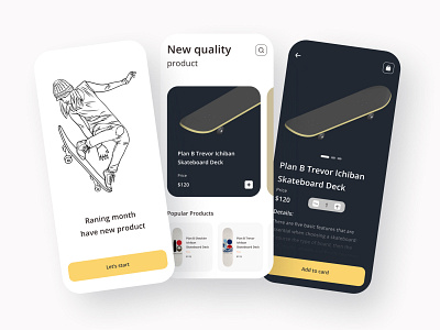Skateboard App app best design clean design delivery app illustration online marketing online shop skateboard app ui ui design uidesign uiux uiuxdesign