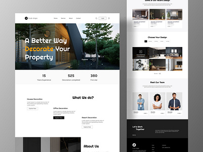 Interior Landing Page Design