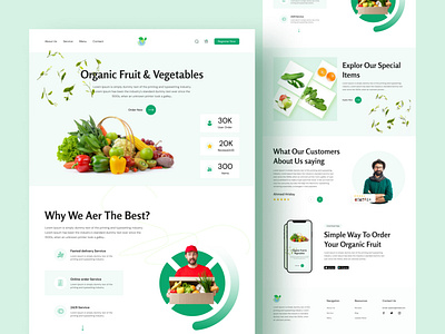 Organic Food Web Landing Page