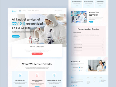 HealthCare - Landing Page Design app best design clean design corona varies website covid 19 web design covid test website design doctor website graphic design healthcare landing page design hospital booking website logo medical web design online marketing ui ui design uiuxdesign ux design web design