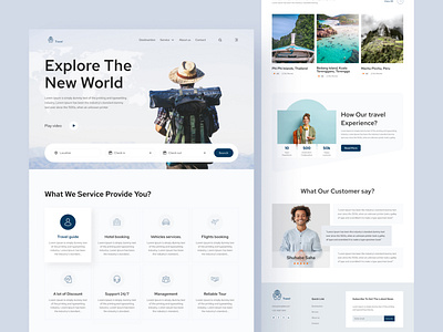 Easy Travel landing page design