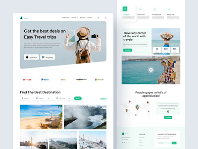 Easy Travel landing page design