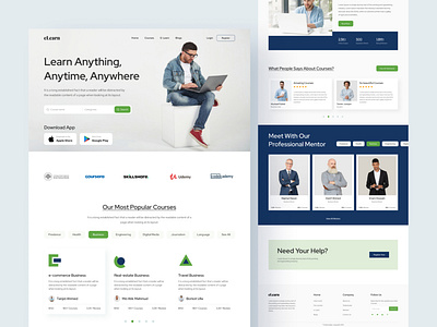 eLearning landing page design