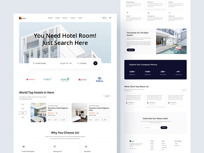 Hotel Booking Website Design 3d apartment booking website app best design branding clean design design graphic design home page hotel booking web design hotel booking website design illustration logo motion graphics online marketing real estate web design ui ui design uiuxdesign