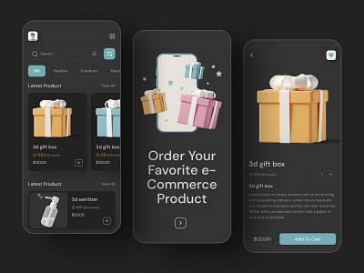 e-Commerce Mobile App Design 3d animation app best design branding clean design design e commerce mobile app design graphic design illustration logo mobile app design motion graphics online marketing online shop product design app ui ui design ui kite uiuxdesign