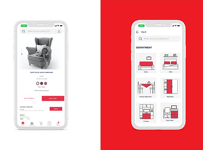 Furniture App app design flat ios app ios app design minimal mobile ui ui ux uidesign