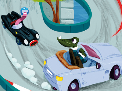 Auto Wimmelbuch Detail animals cars childrens book