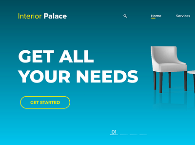 Furniture Shop Landing page graphic design