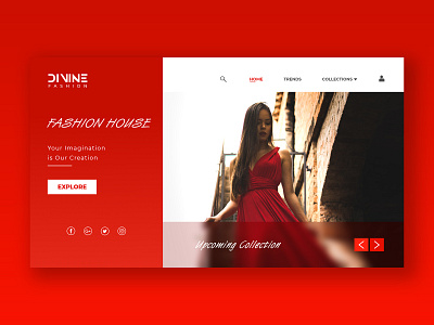 Divine Fashion House landing page design graphic design ui