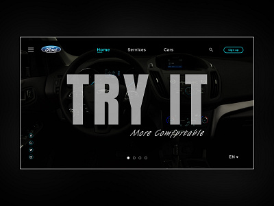 Ford Car Service Landing Page design graphic design ui