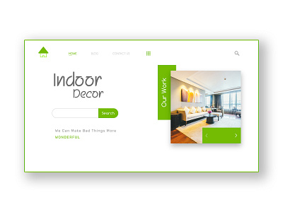 Indoor Décor House Landing page design graphic design ui