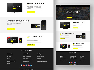 Studio Film Application For online Watching Land page