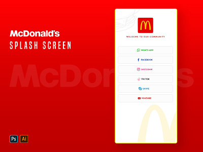 McDonalds Social media Splash Screen