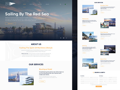 Jeddah Yacht Club (landing page) app design graphic design illustration ui ux web