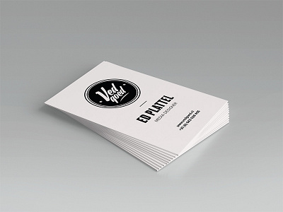 Business card Vedgoed black business card clean identity letterpress logo typography