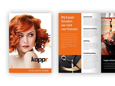 Brochure kappr barber brochure hair hairdresser kappr print shop