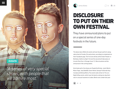 Article detail page by Patrick Monkel on Dribbble