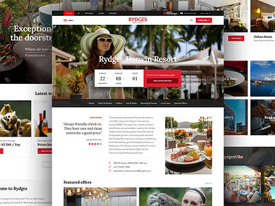 Rydges Hotels australia booking holiday homepage hotel luxury redesign resort testimonials ui website
