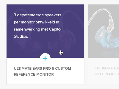 Quick product info dutch ear protection effect fade in ear info panel quick rollover systems