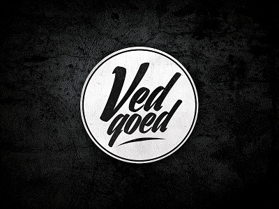 Vedgoed black design grunge logo texture typography white