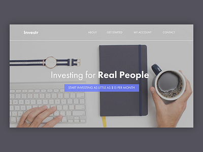 Investing for Real People clean concept financial investing investment website website concept website design