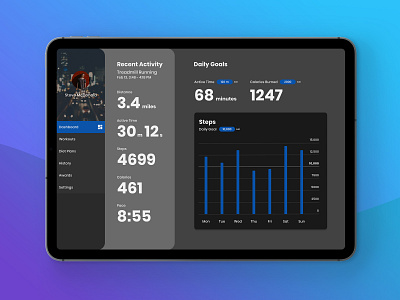 Daily UI :: 018 - Analytics Chart analytics chart daily ui dailyui dailyui018 dailyuichallenge design figma fitness app ui