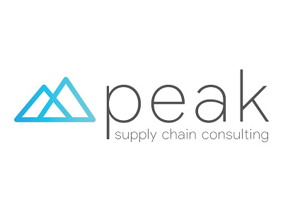 Peak Logo gradient logo logo design minimal mountain