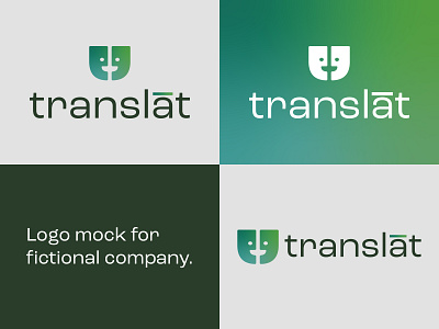Translāt design gradient illustrator logo logo design mock text