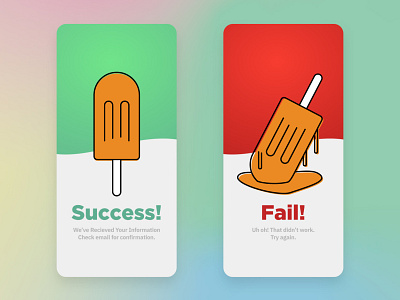 Daily UI :: 011 - Flash Message dailyui dailyui011 dailyuichallenge fail figma flash message illustrator success