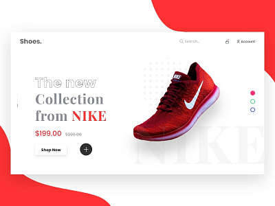product landing page design in adobe xd, ui ux design adobe xd adobe xd templates landing page landing page design landing page ui product landing page product page shoe app shoe shop shoe store ui design ui ux design web template website design