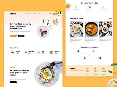 Restaurant landing page | food