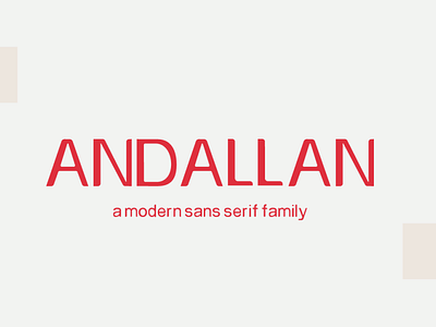 Andallan - a Modern Sans Serif Family branding design illustration logo typography