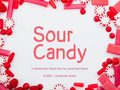 Sour Candy - a Handwritten Playful Font branding design illustration logo typography