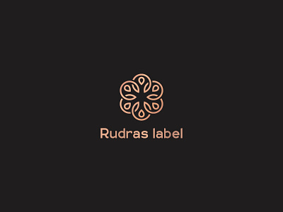 Rudras Label Boutique boutique brand mark fashion design flower logo logo design rudras