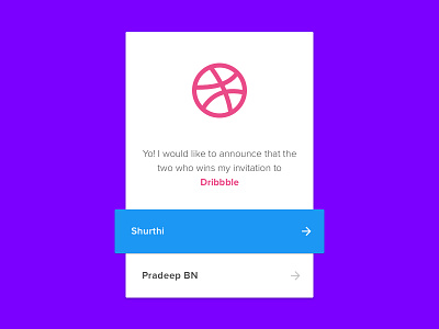 Update on Dribbble Invitations bnypradeep dribbble invitations shruthis welcome