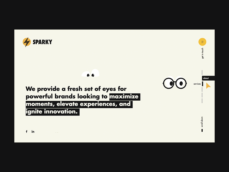 Sparky.Us | Seamless transitions animation interaction transitions typography ui ux webdesign