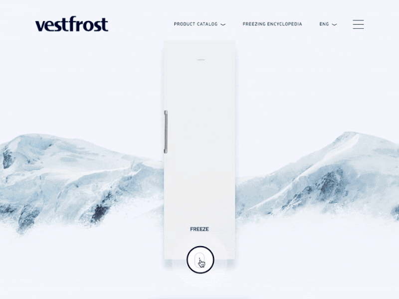 Vestfrost | Freezing Technologies animation clean freezing fresh webdesign