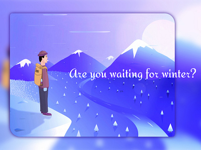 The Trip Man Is Waiting For Winter! What About You? animation animation design animations design icon illustraion illustration illustration art illustrations illustrator vector web winter is coming